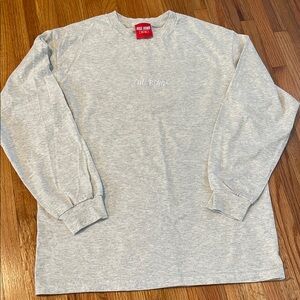 Full Send Light Gray Long Sleeve Men's Medium Shirt